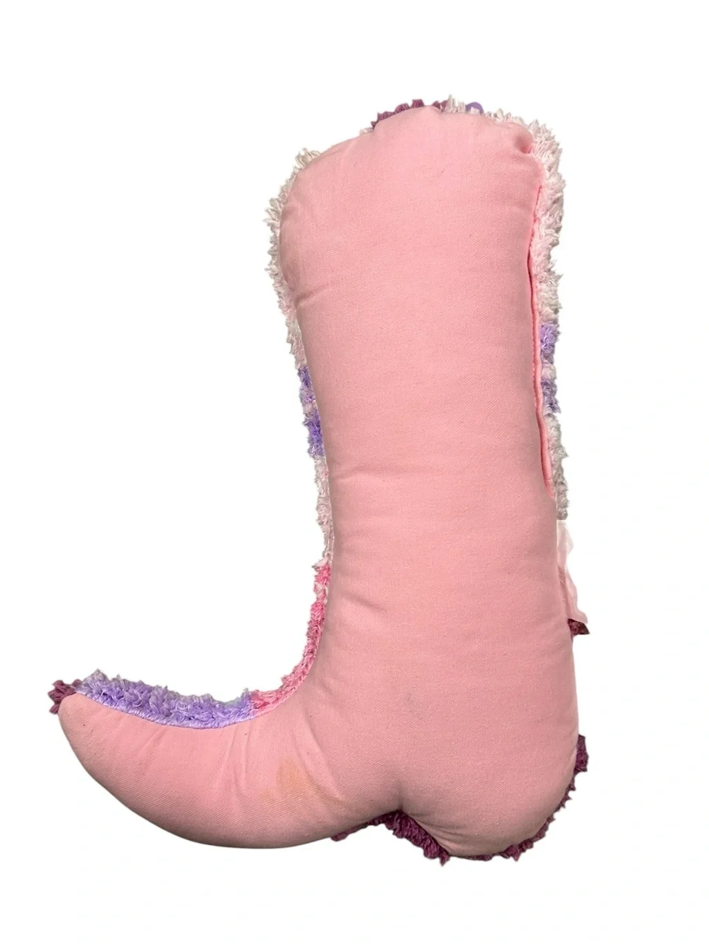 Trend Collector Cowgirl Boot Decorative Throw Pillow Plush Butterfly Design NWT